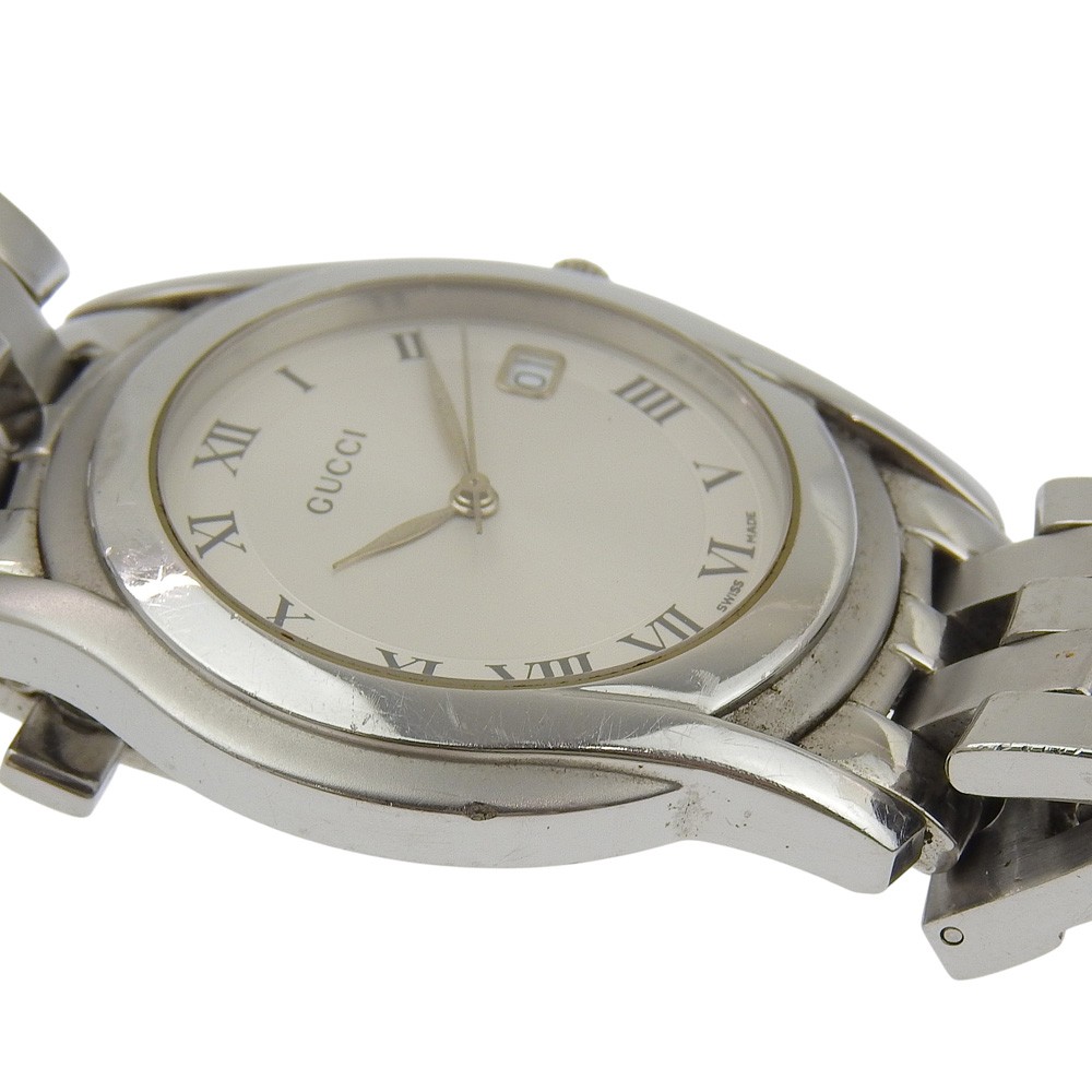 GUCCI Watches 5500M Silver SilverDial Stainless Steel Quartz Analog displa…
