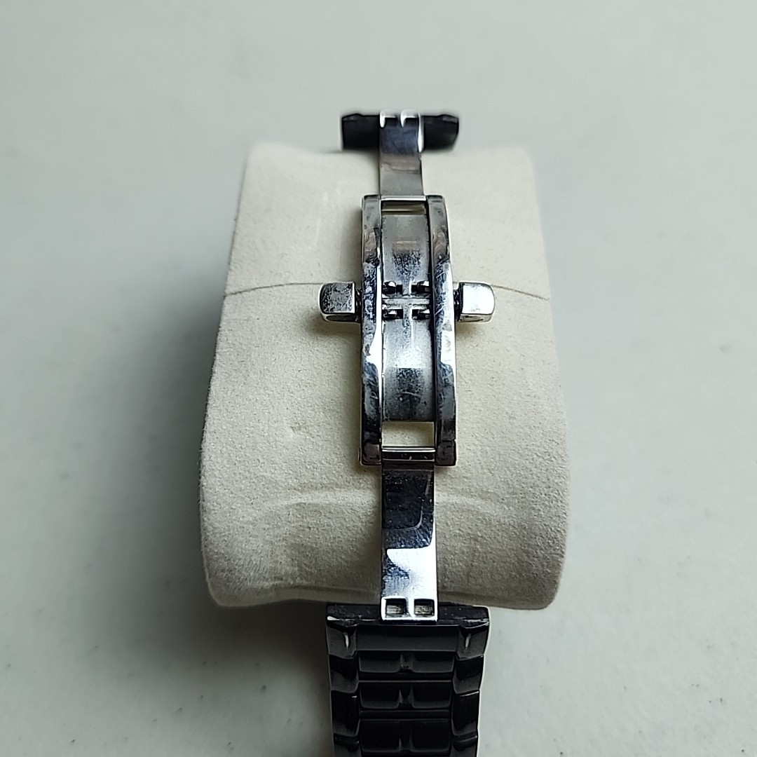 Citizen Eco Drive E111 Men’s Stainless Steel Black Date Dial Watch Working 7.5in
