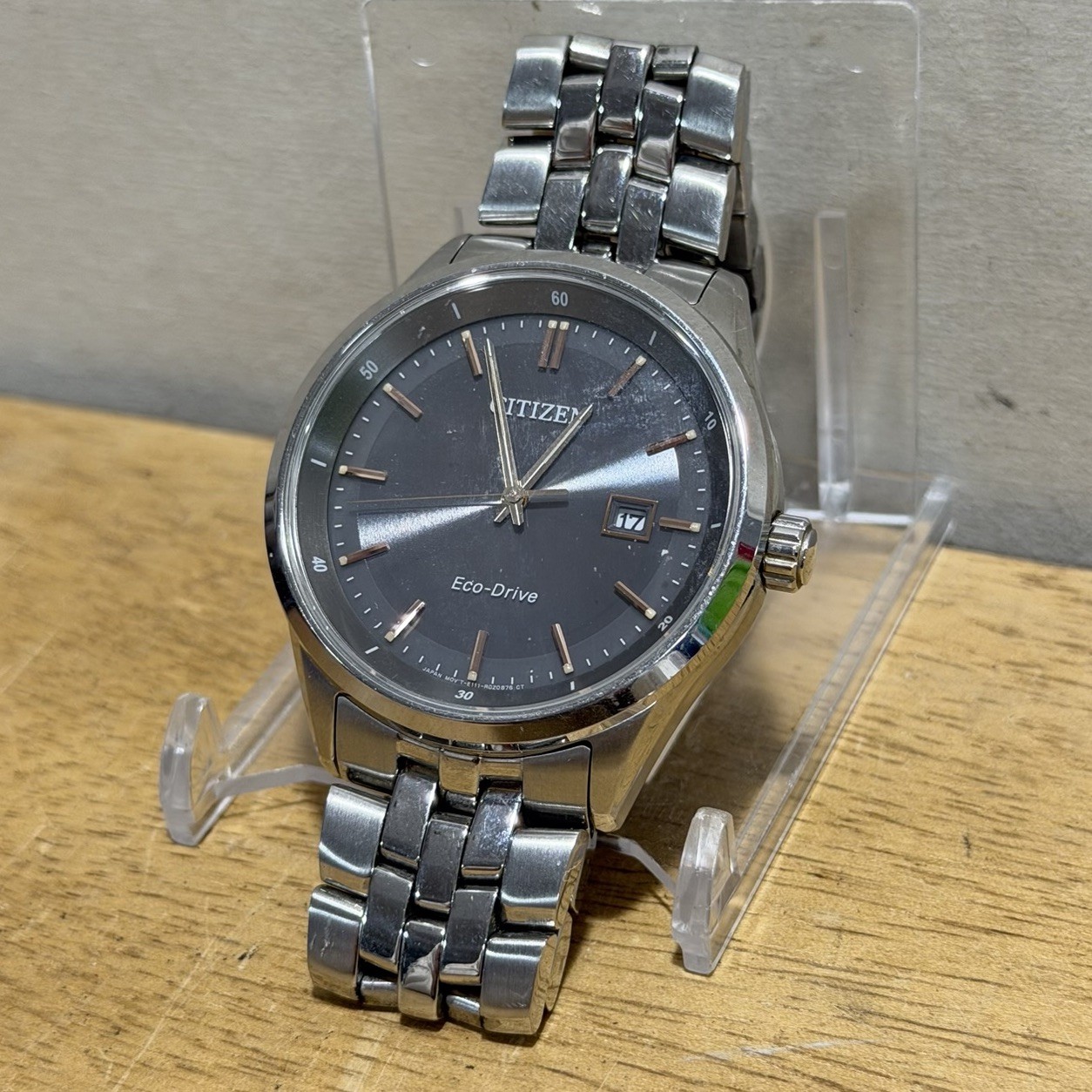 Citizen Addysen Eco-Drive Men’s Date Indicator Grey Dial Watch 41mm BM7251-53H