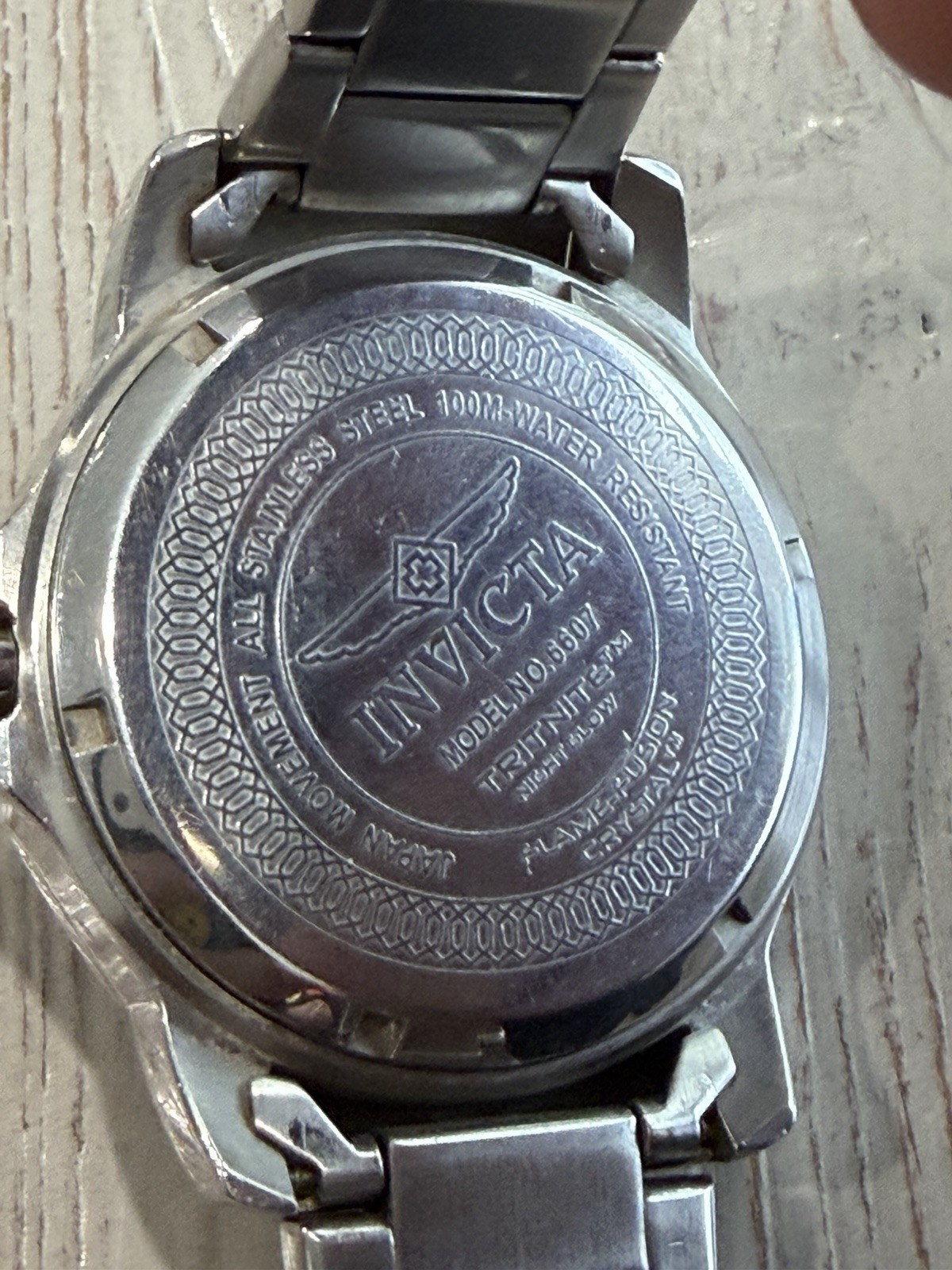 Invicta Silver & Blue Watch Model 6607 With The Box