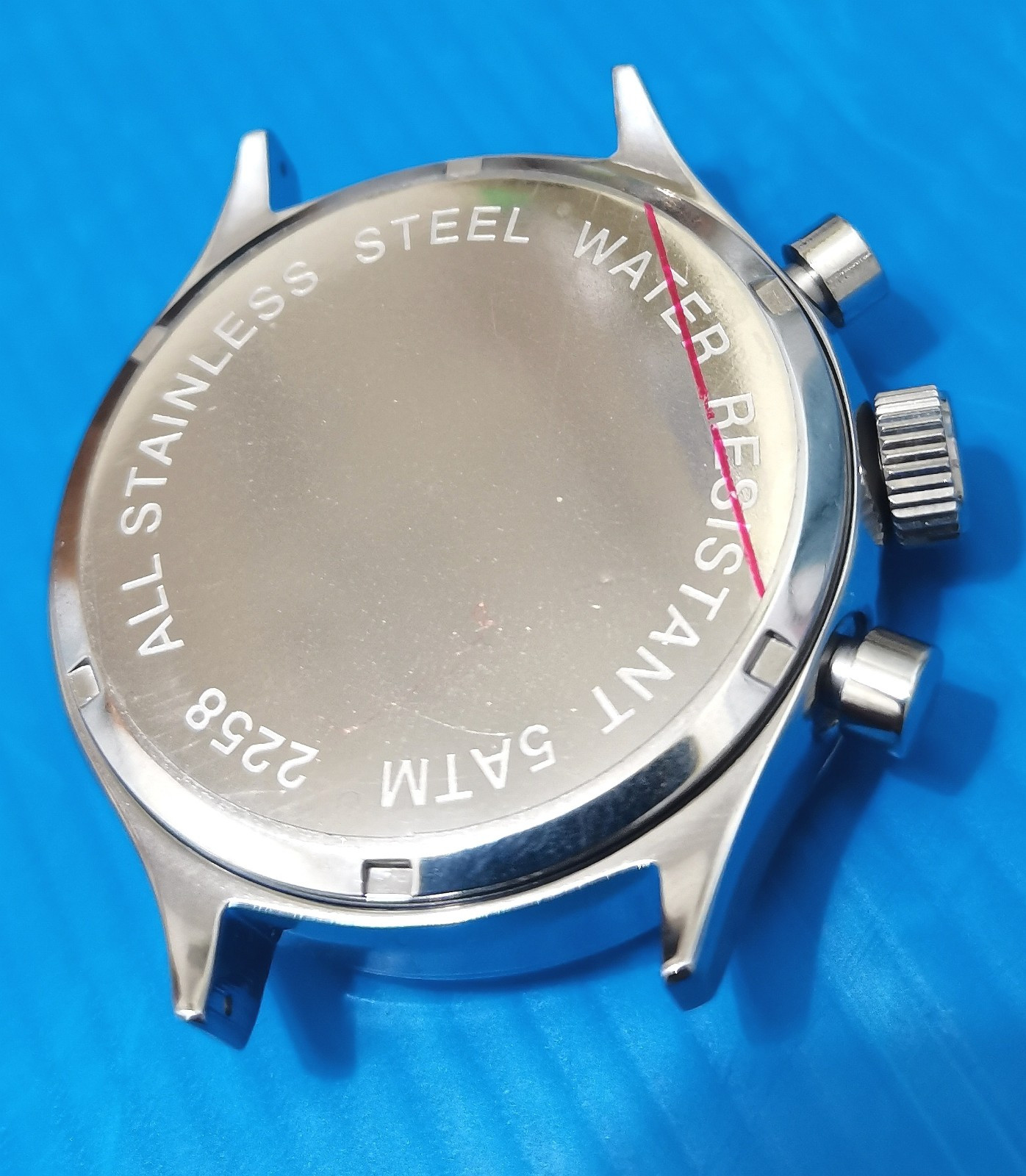 anonymous case watch swiss chronograph manual or quartz