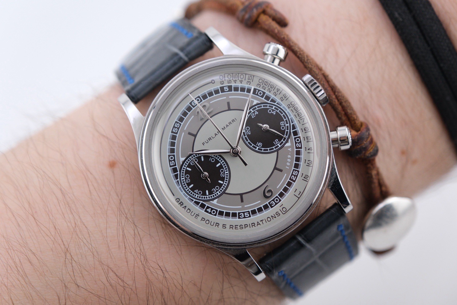 2022 Furlan Marri Castagna Mechaquartz chronograph MINT Full Set Blue Strap 38mm