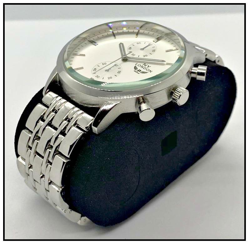 Men’s CLASSY ELEGANT DIVER Round Silver LUXURY Designer Fashion WRIST WATCH 47mm