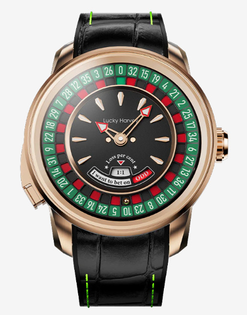 Lucky Harvey Casino Series Rose Gold European Roulette Automatic Watch