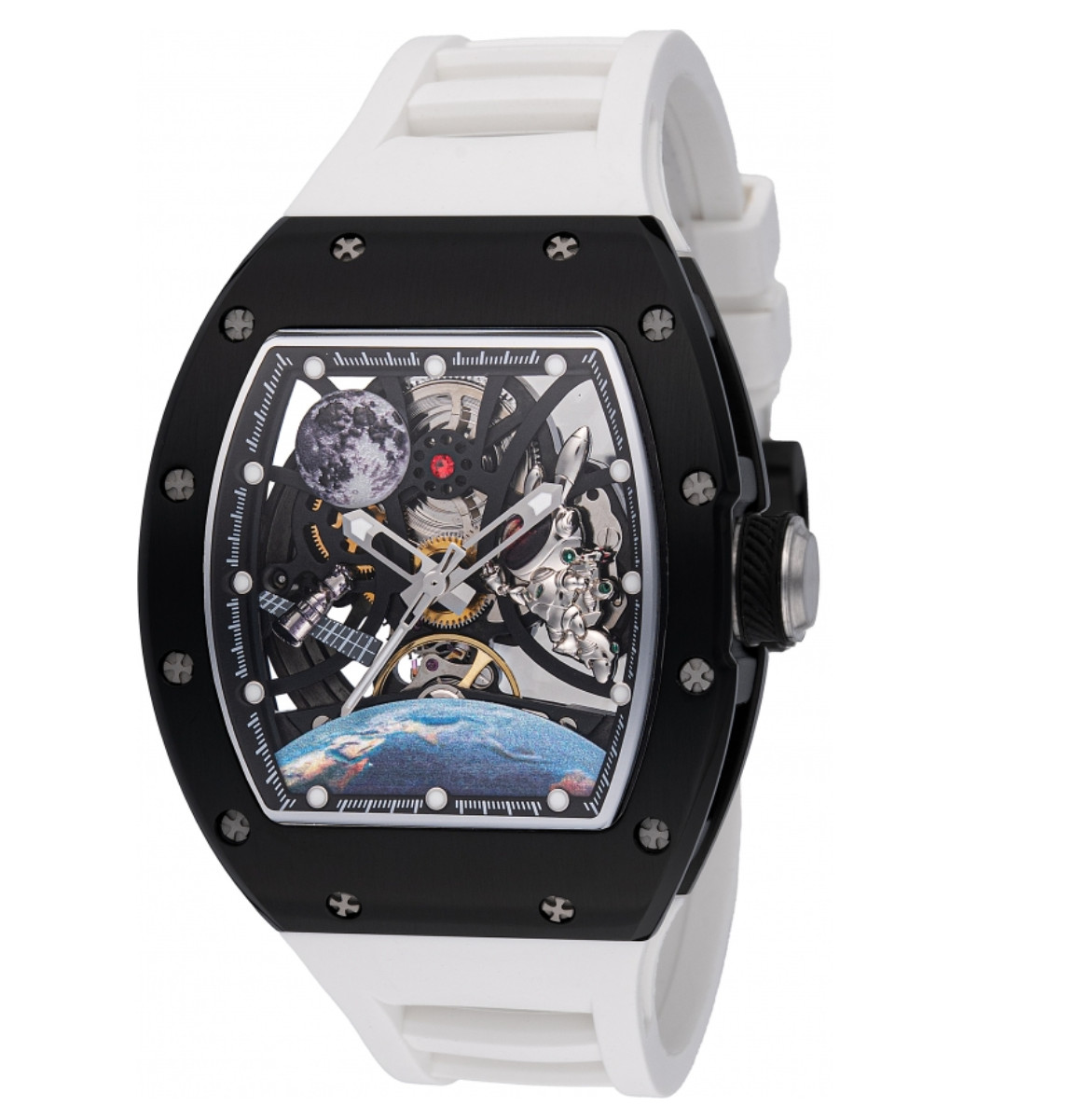 Invicta S1 Rally Interstellar Automatic Men’s Skeleton Dial Watch White 49010