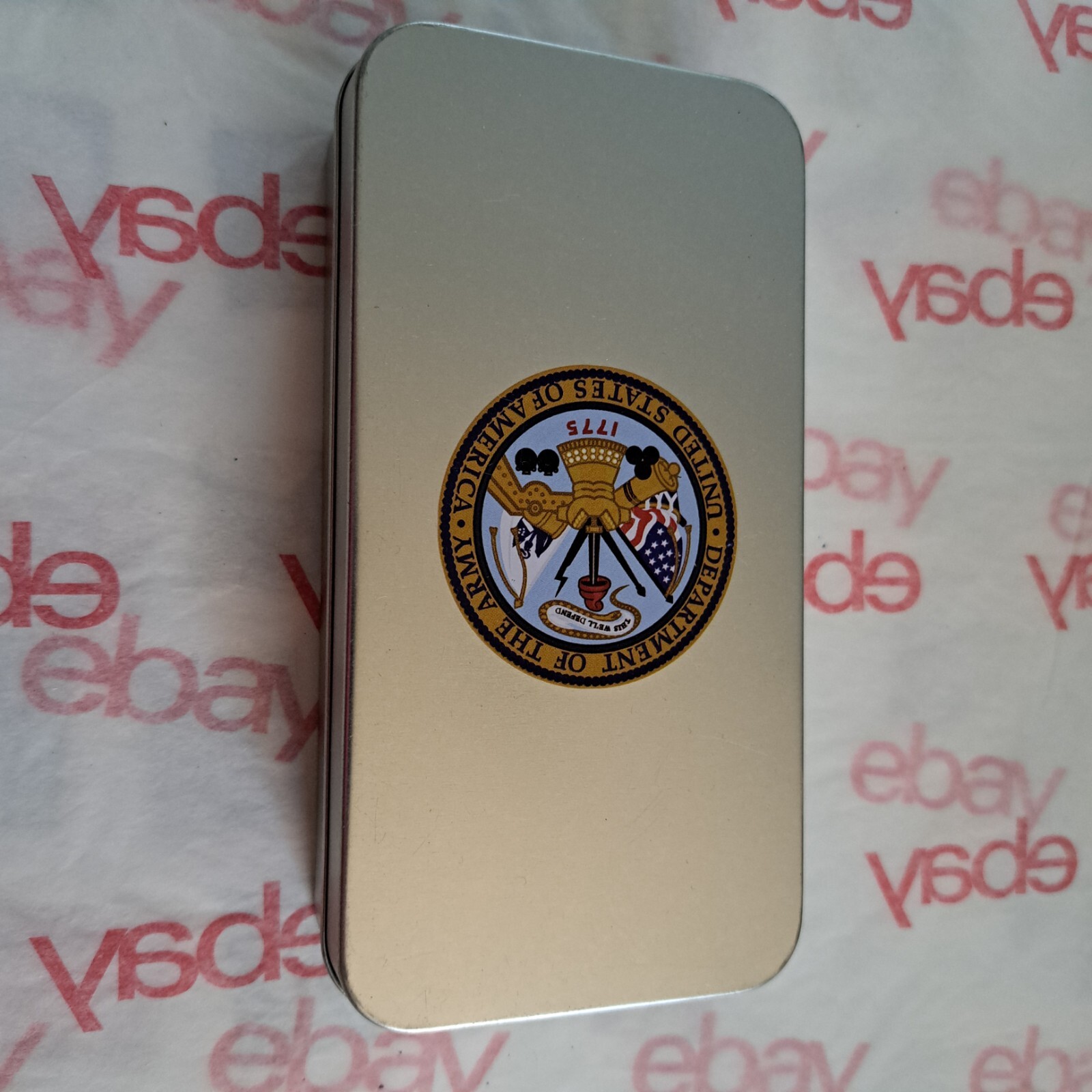 U.S. Military Emblem Strap Watch Tin Department Of The Army United States Avon