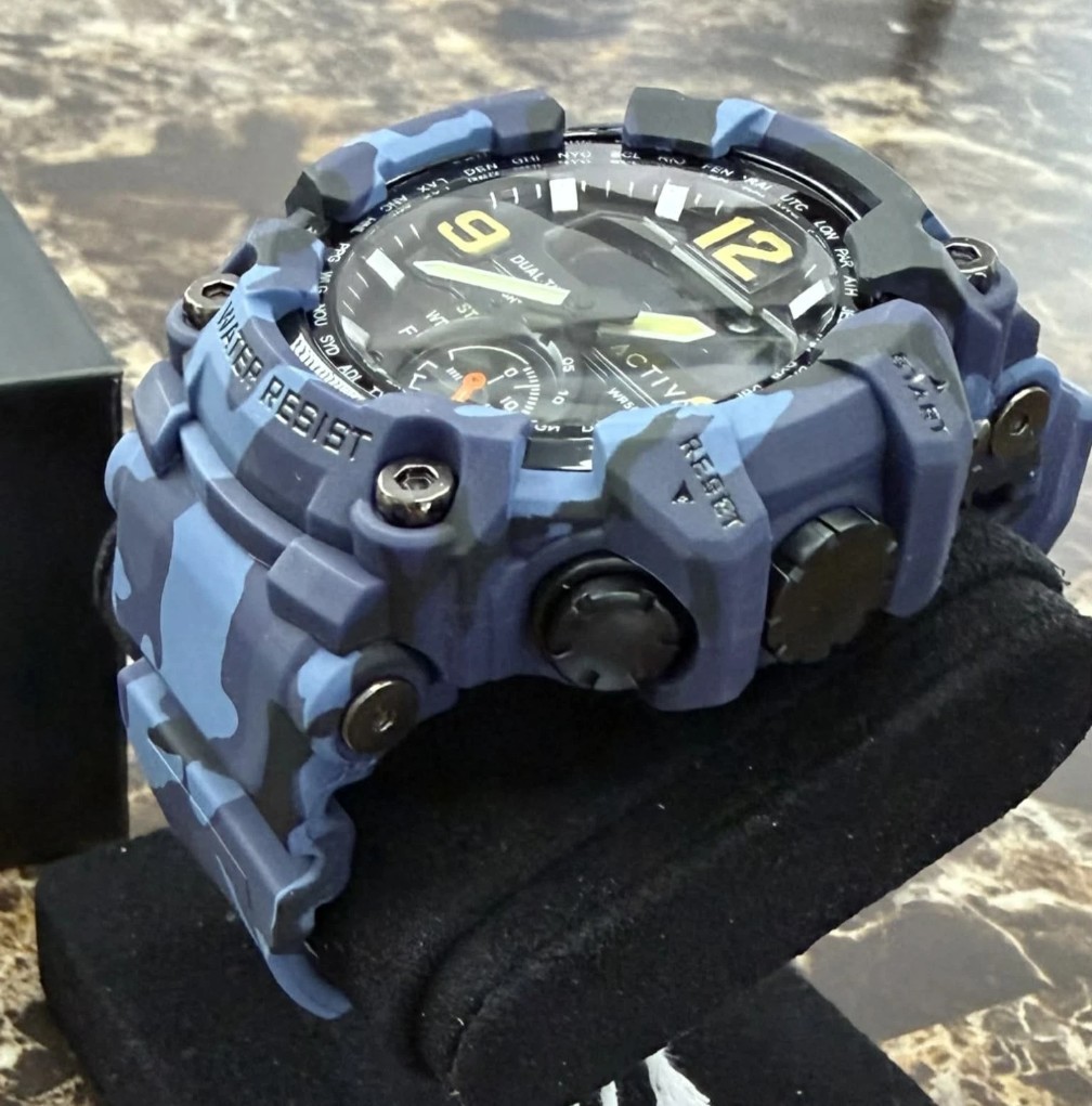 Activa X Invicta BlackOps Digital Men’s Watch-56mm, Camouflage,Blue ACW1637-003