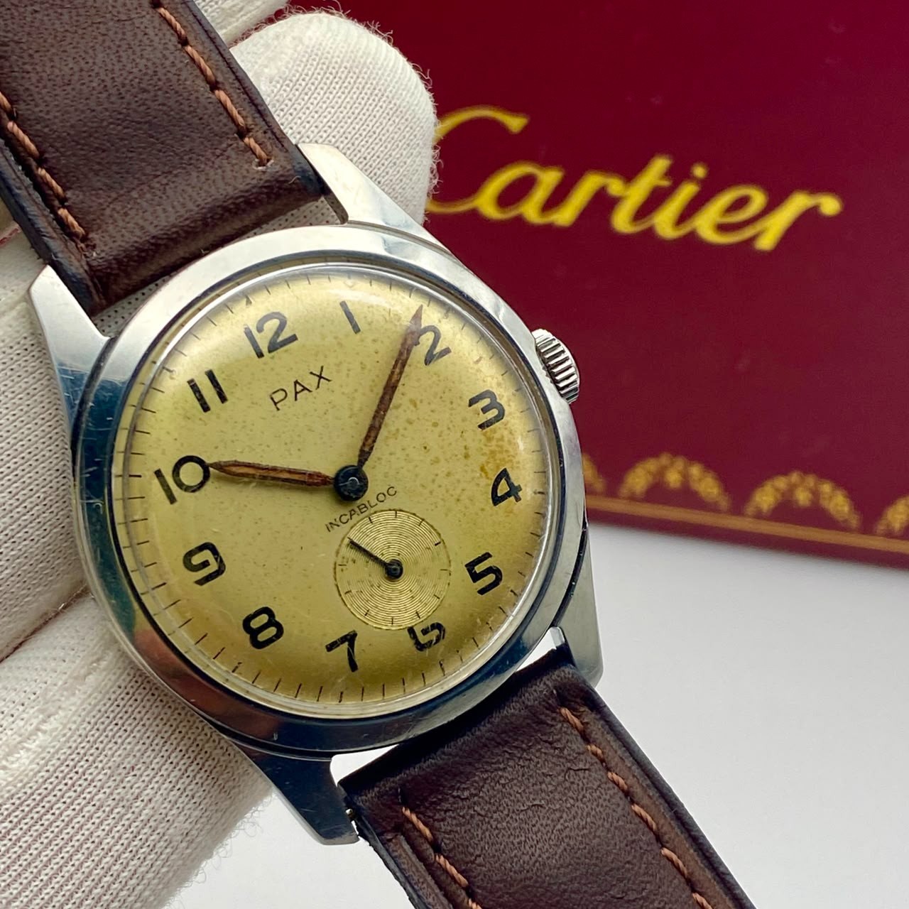 1950’s Vintage & RARE PAX French Military Watch Men’s Manual Wind Swiss Movement