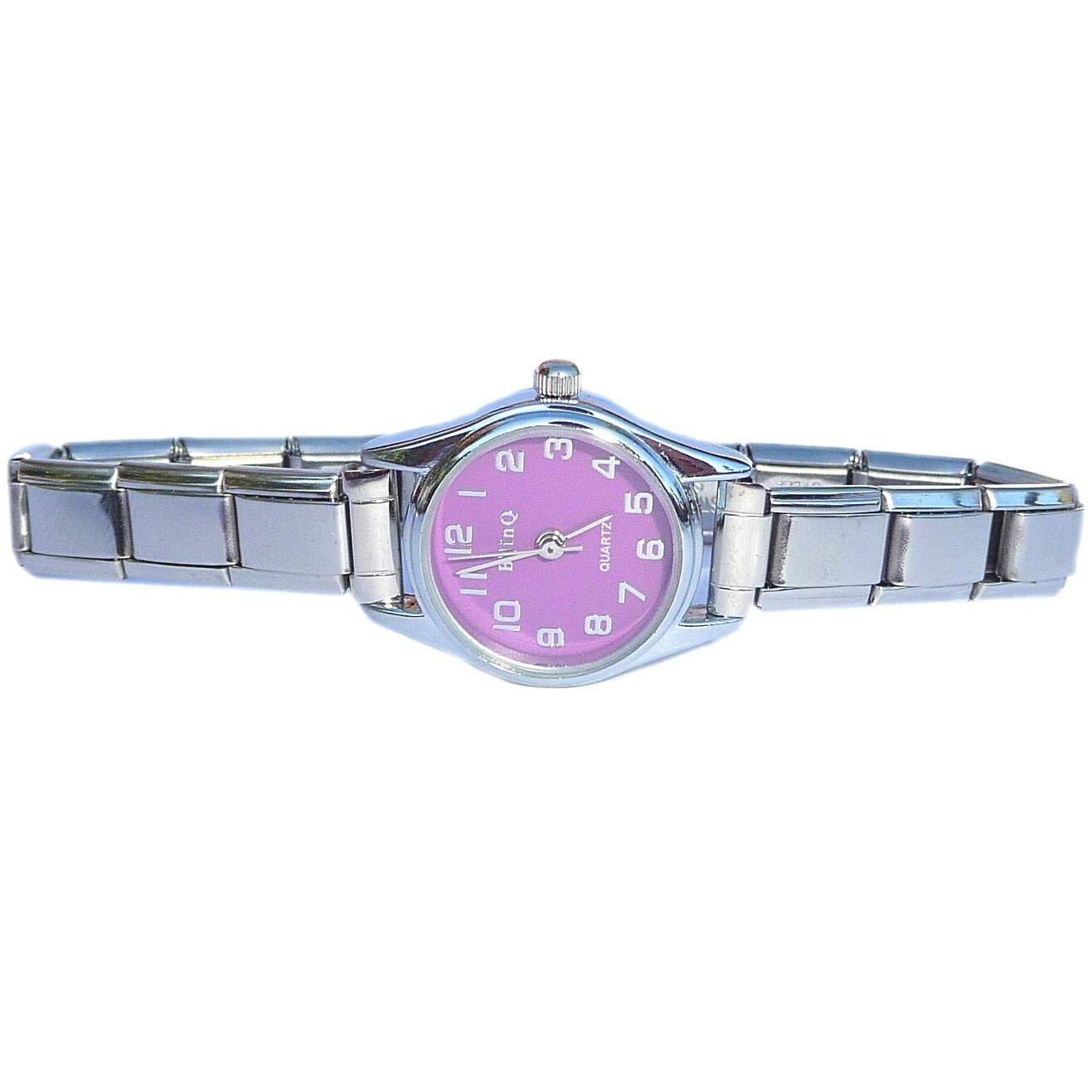 Round Purple Italian Charm Watch – 9mm Trendy ’90s Jewelry Bracelet WW101purple