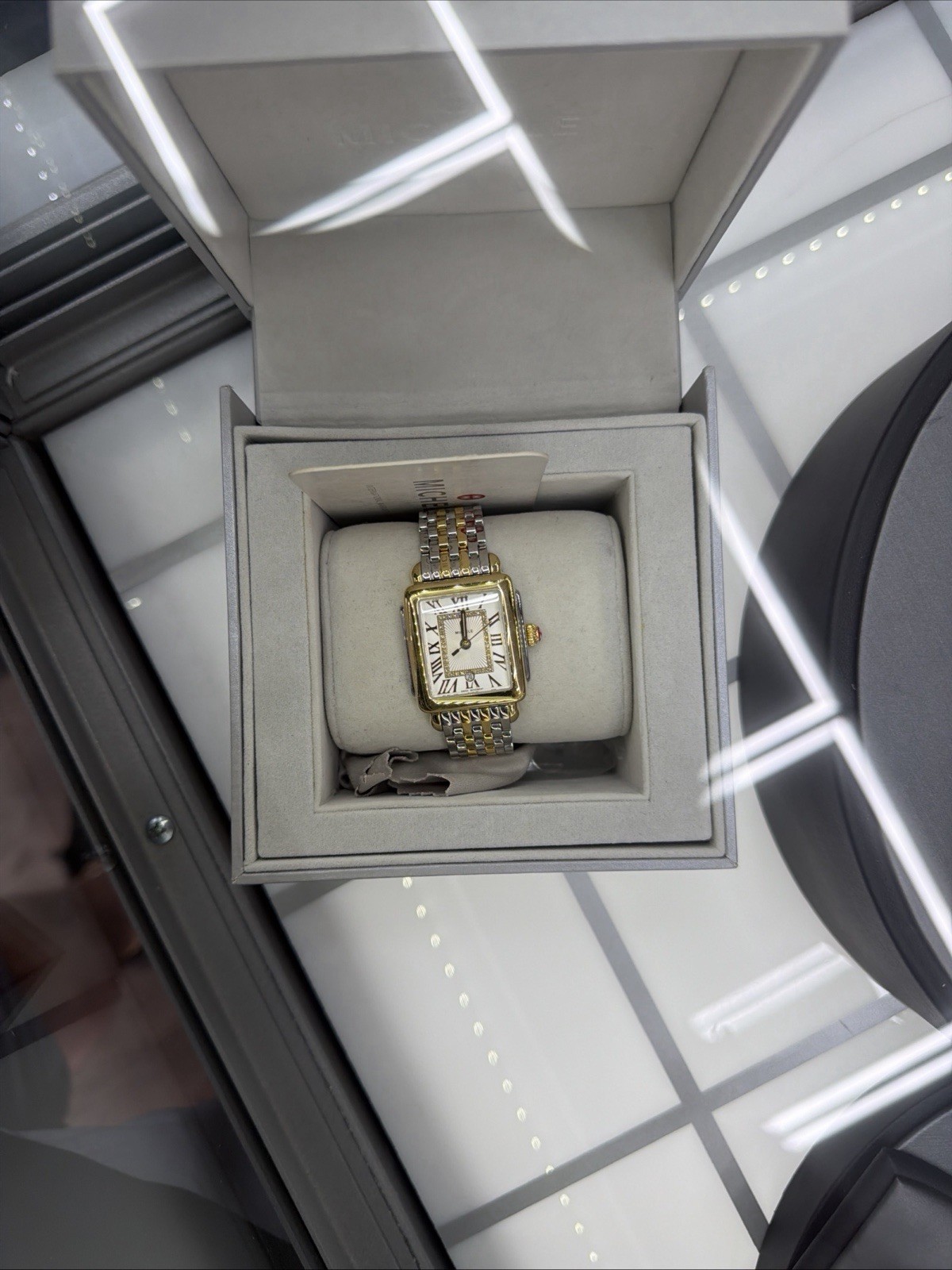 Michele Two Tone Diamond Watch