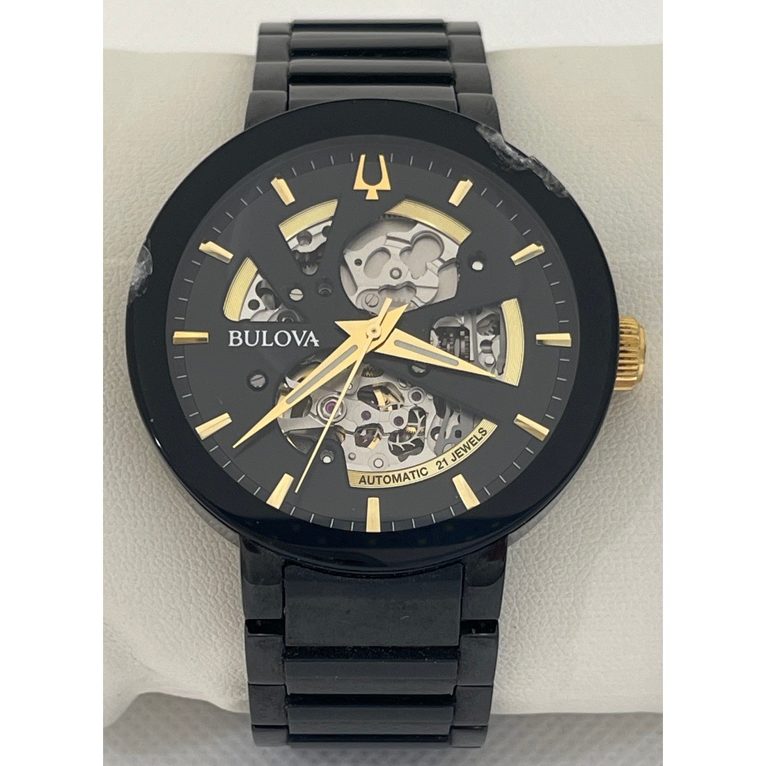 Bulova Futuro Men’s Black ION Plated Stainless Automatic Watch 98A203