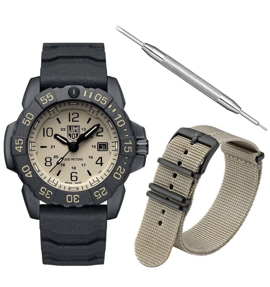 Luminox Navy SEAL Foundation Military Men’s Watch Beige Dial – XS.3251.CBNSF.SET