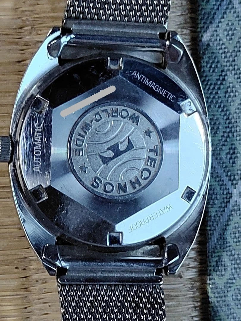 Technos Sky Light Automatic Mens Wristwatch Vintage Working from Japan
