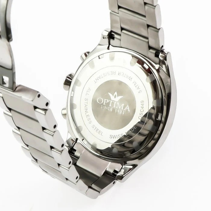 Optima – Swiss Chronograph – OSC449-SS-3 Swiss Ronda Quartz 44.15 mm OSC449