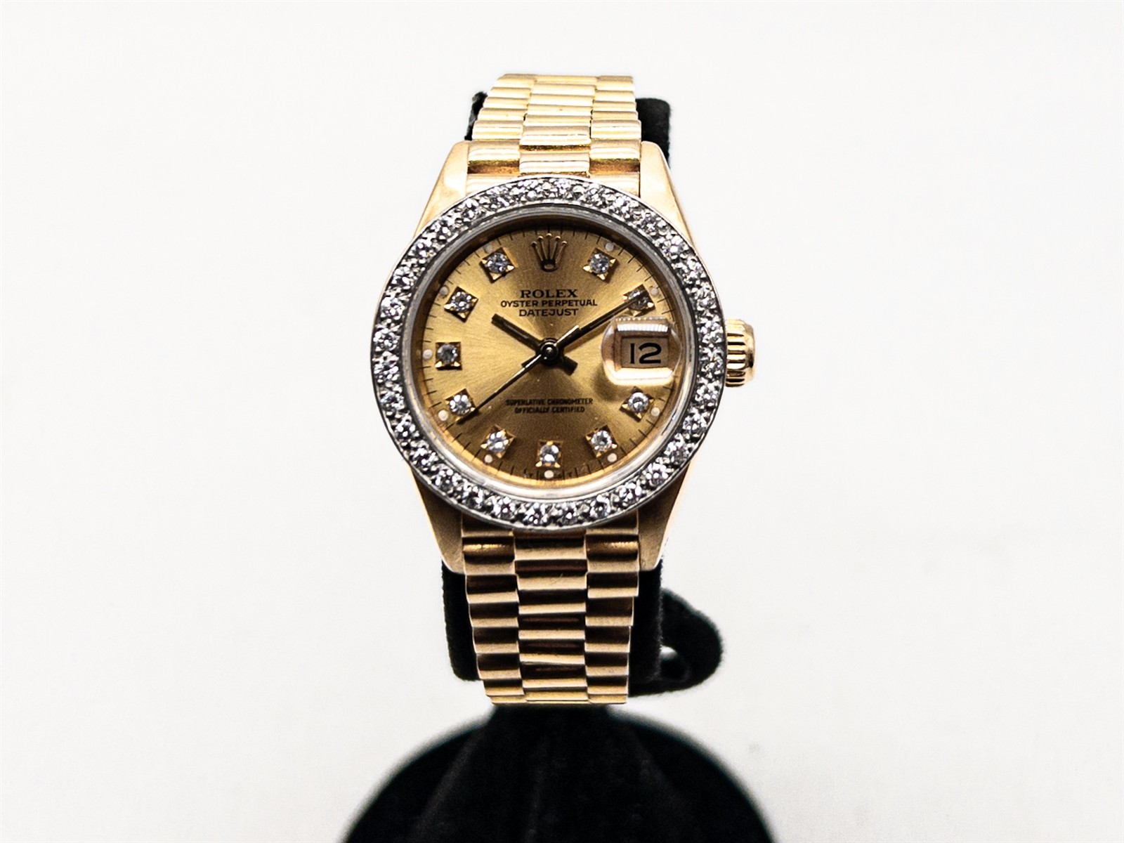 $30,000 ROLEX DATEJUST 1.50ct VS G Diamond 18k Yellow Gold QS Ladies Watch 72g