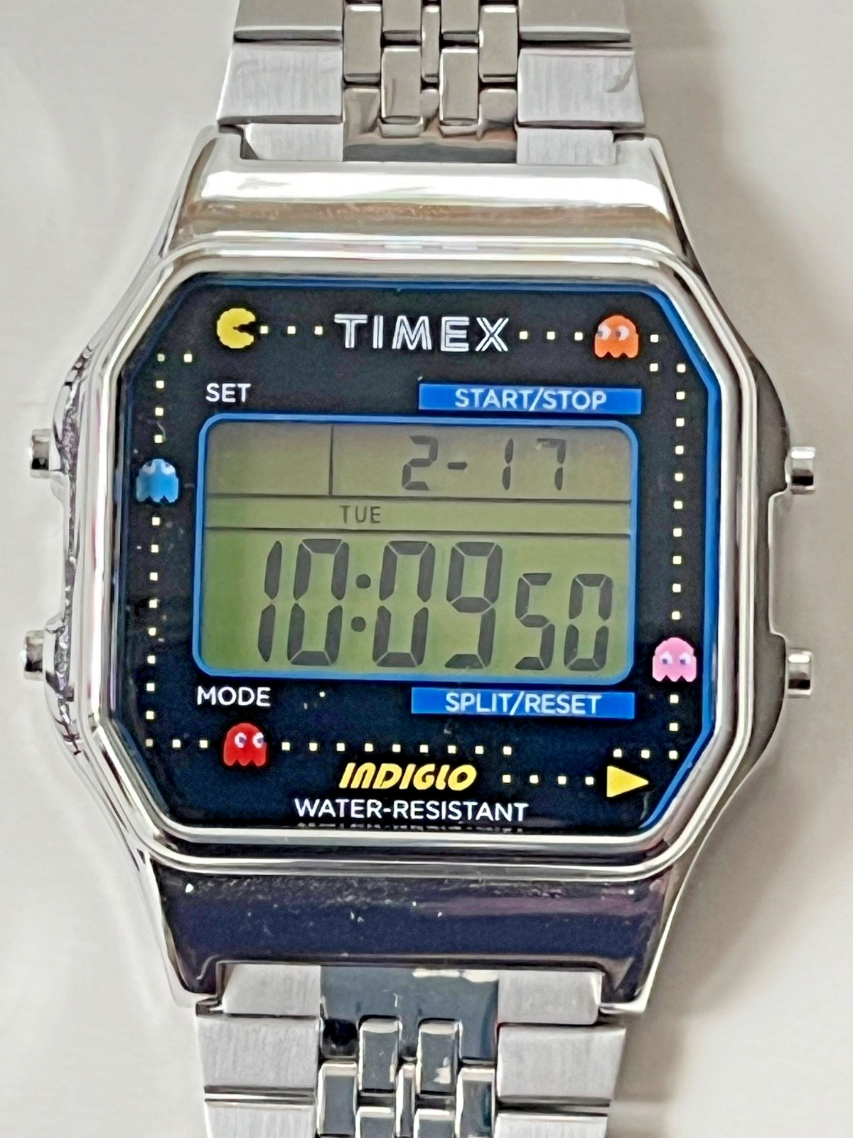 Timex X Pacman Watch T80 Digital Stainless Steel – Silver – TW2U31900