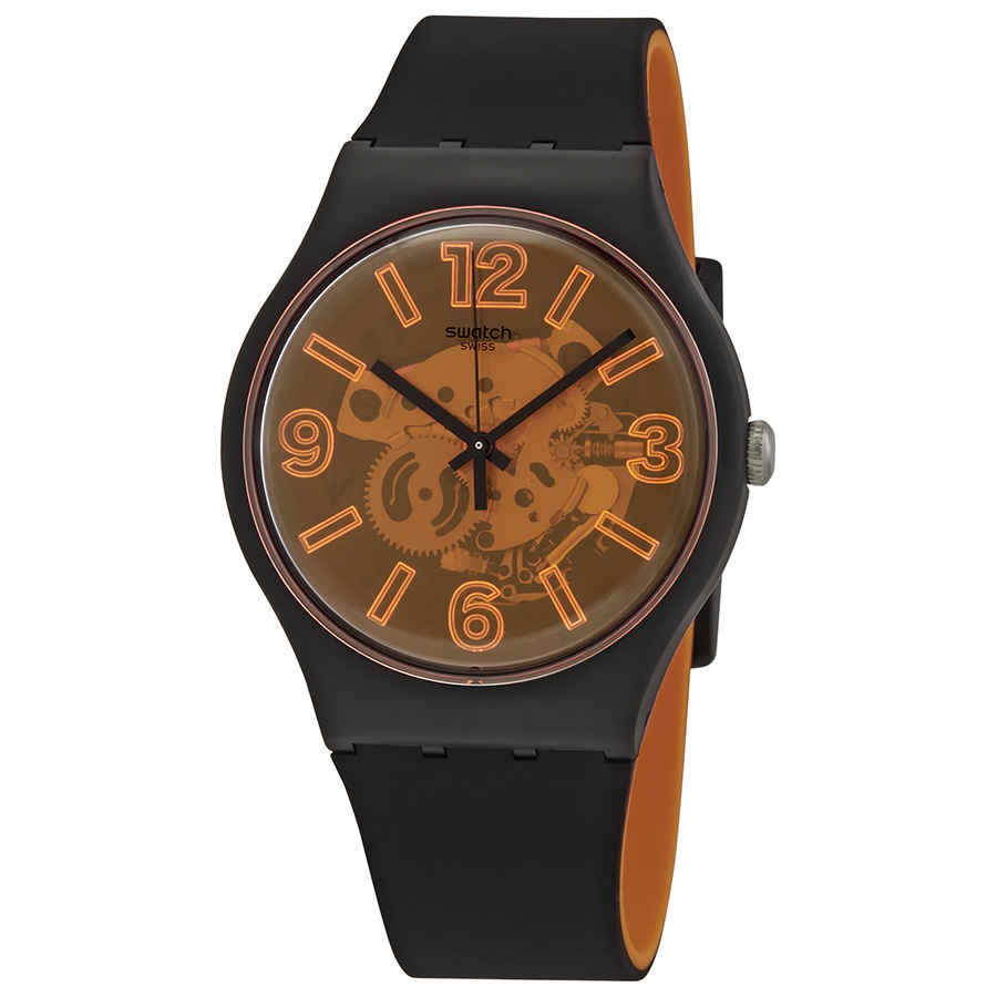 Swatch Orangeboost Semi-transparent Dial Unisex Watch SUOB164