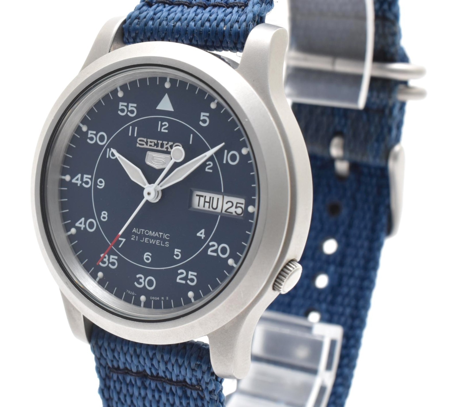 SEIKO 5 7S26-02J0 SNK807 Automatic 36mm Blue Dial Day/Date Men’s Watch JAPAN