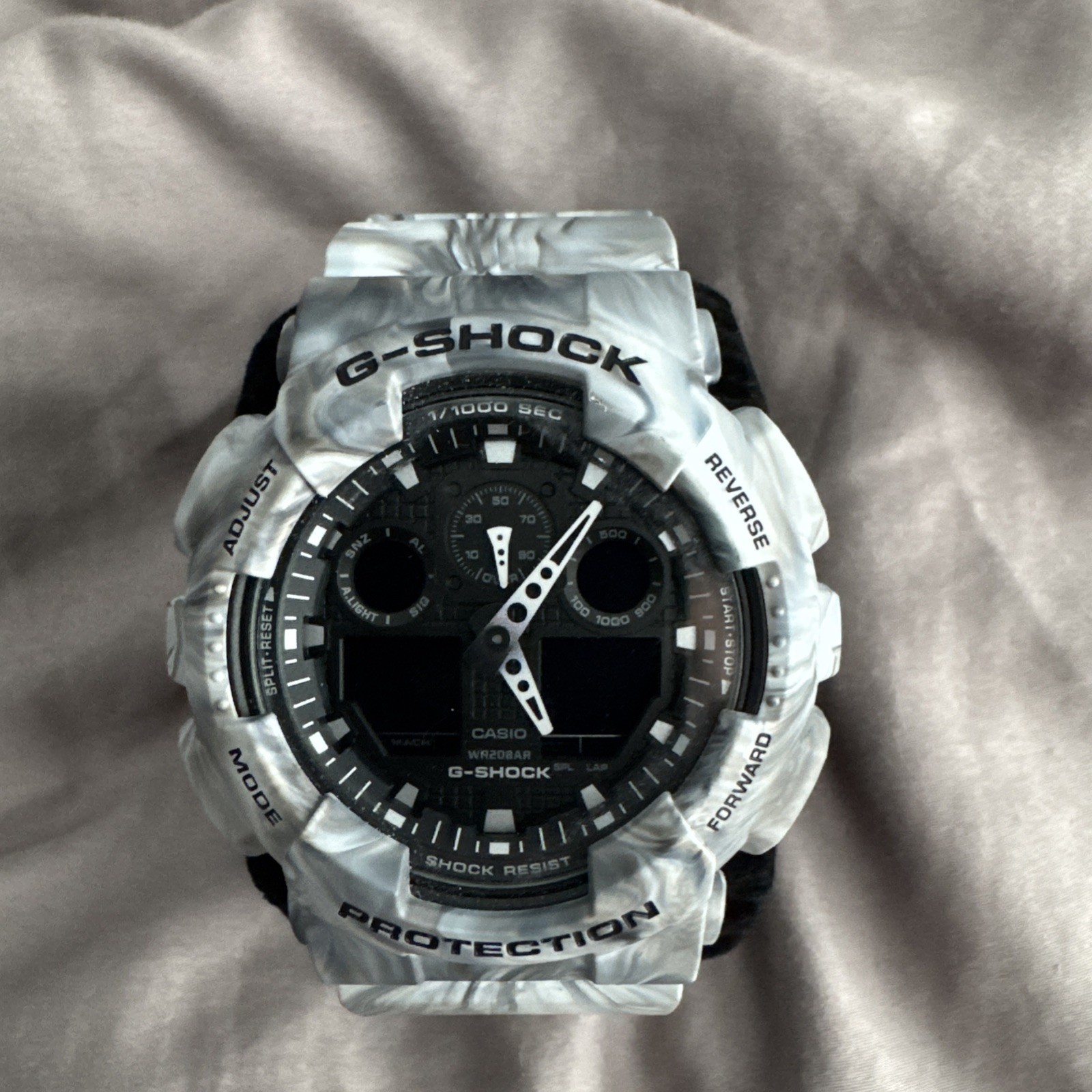 CASIO G-SHOCK CAMO GA-100MM Gray Waterproof Discontinued models Used no box