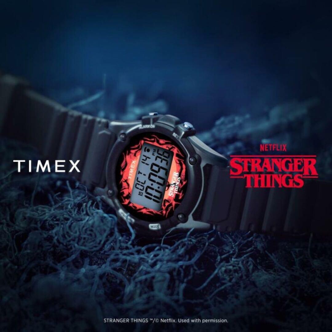 Timex Atlantis x Stranger Things Watch Limited Resin Strap Black TW2V51000 Boxed