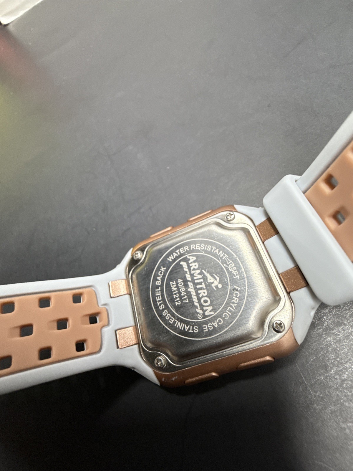 Armitron Pro Sport Digital Watch – Gray and Rose Gold – WR165 – ZM1212 – 40/8417