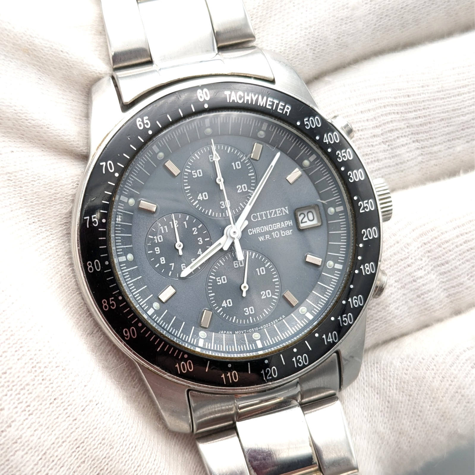 CITIZEN 0510-K001331 Chronograph Quartz Men’s Watch Vintage 1992 Rare New Batt