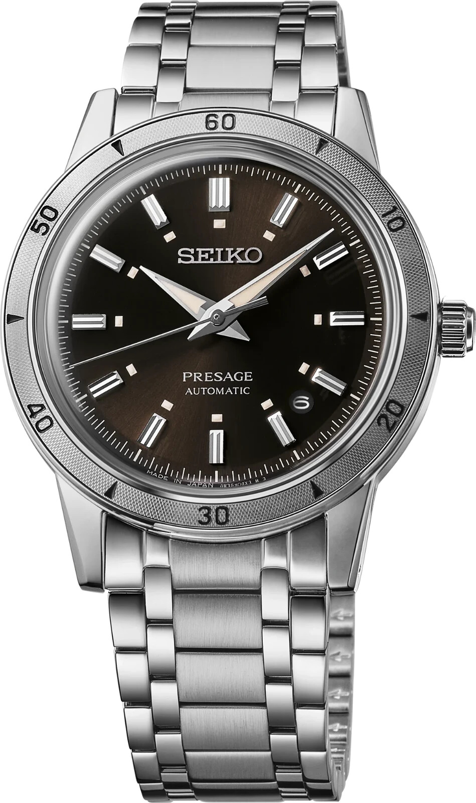 Seiko Presage Style60s Collection 39.5mm Automatic Men’s Watch (Black Dial)