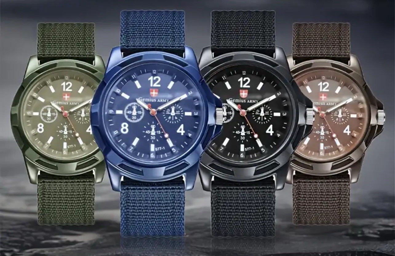 (4) New Gemius Army🇨🇭Black Green Blue Brown Watch Collection
