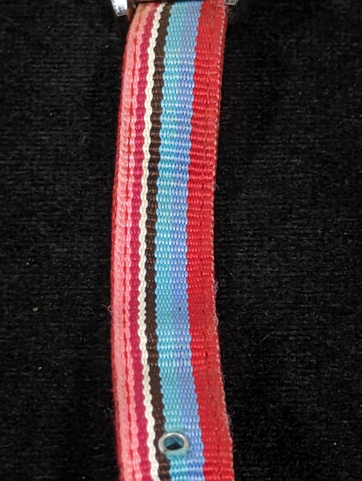 Baby Dill Dial Silver Tone Rectangle case Blue Red Pink Band Watch 7 Inch