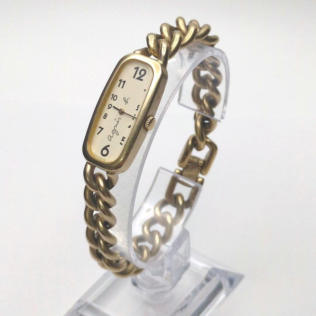 agnes b Chain Braceket Watch V220-6040