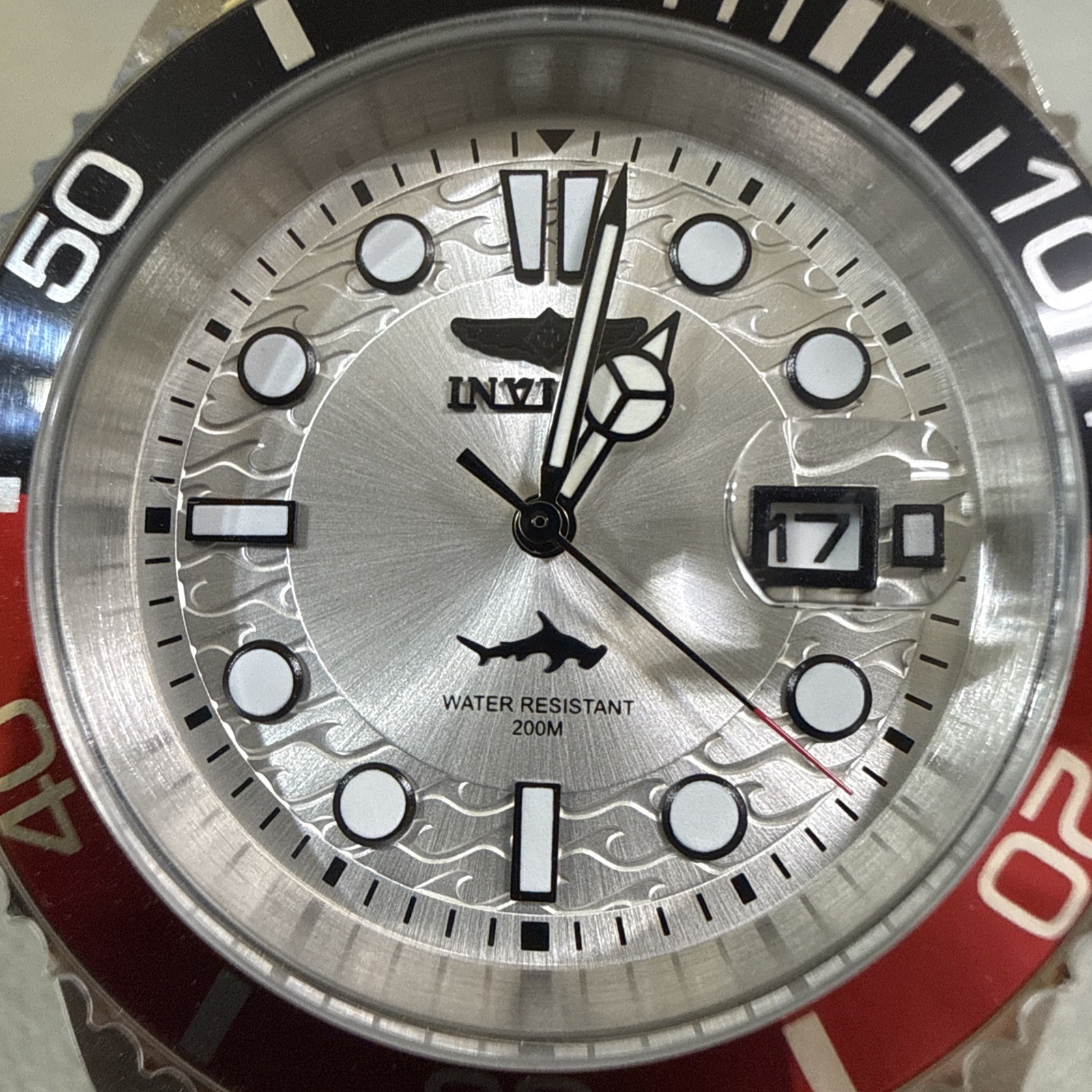 Invicta Pro Diver Isobar Men’s Watch 42mm Steel Silver Dial Red/Black 50830