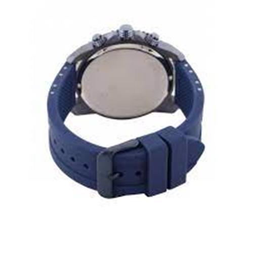Guess Chronograph Multicolor Dial Men’s Blue Silicone Dial Strap Watch W0599G4