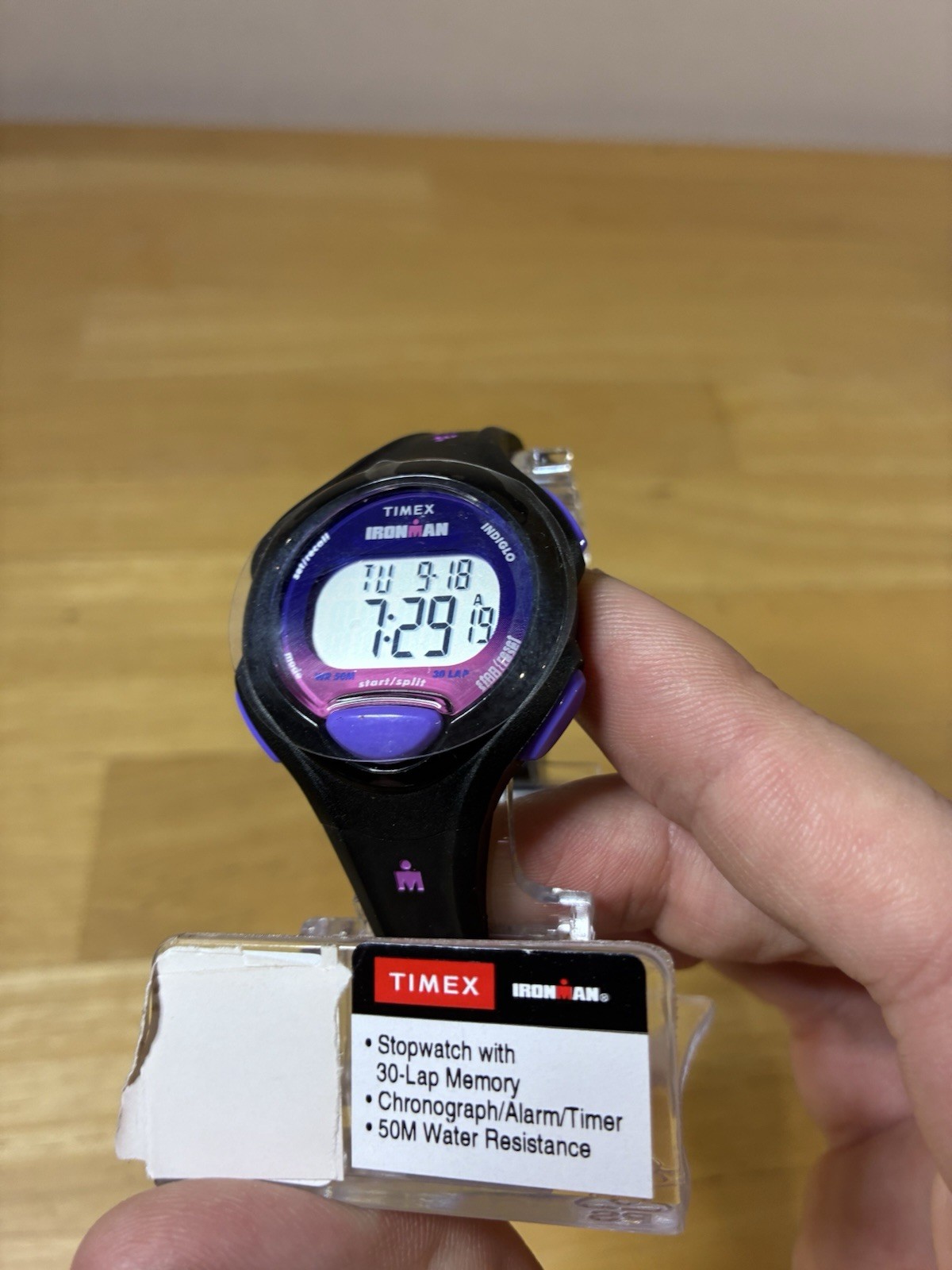 Timex Ironman Womens Essentials 30 Black,Pink & Purple TW5M55200 Digital Watch