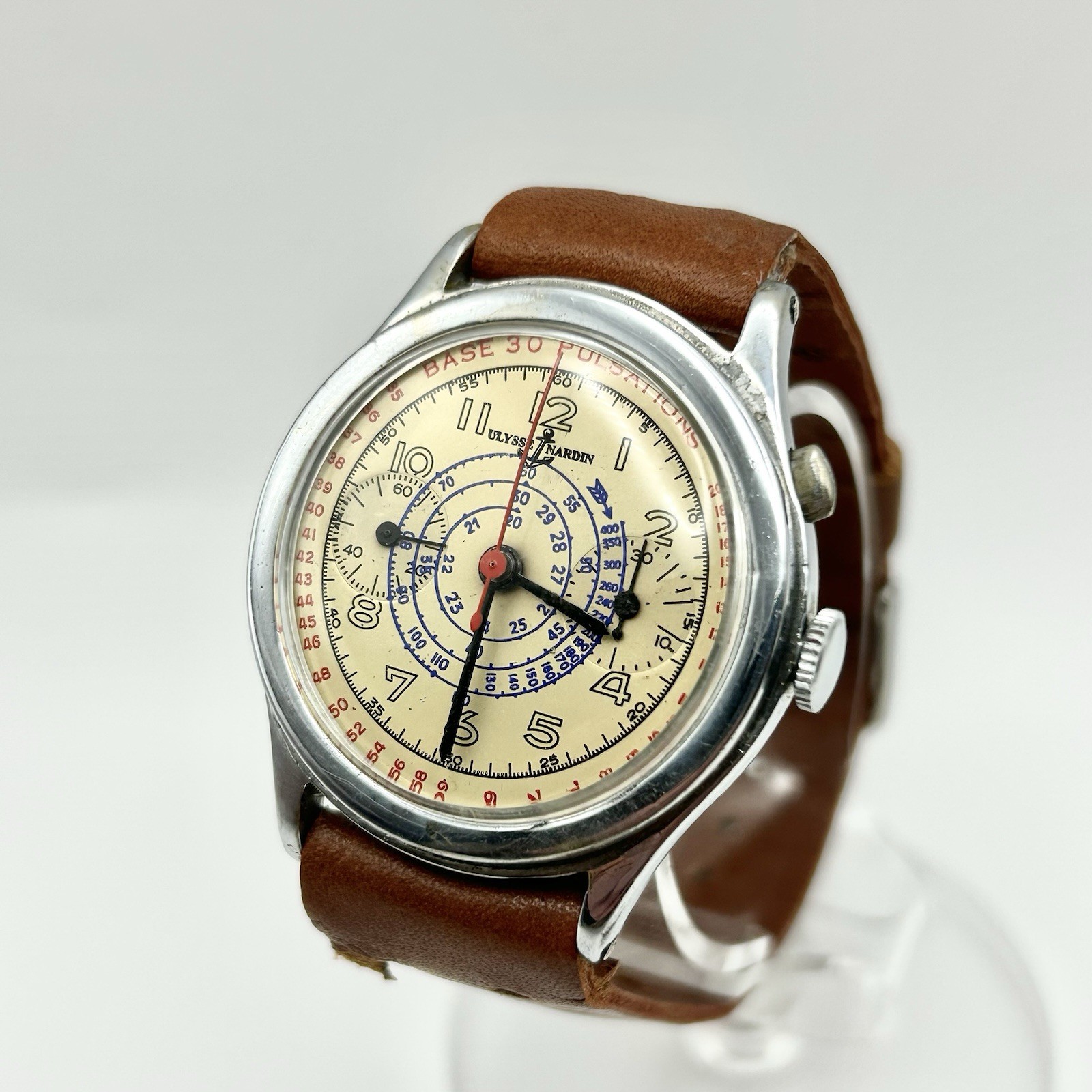 Ulysse Nardin Single Pusher Chronograph Valjoux 22 Vintage can’t ship to USA