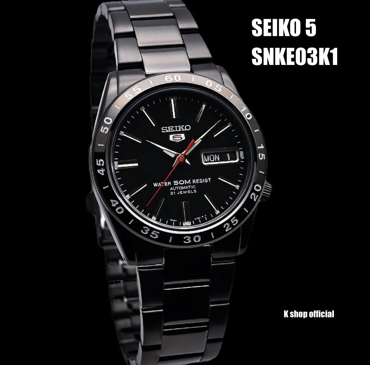 Seiko 5 Sports Men’s Black Watch – SNKE03K1