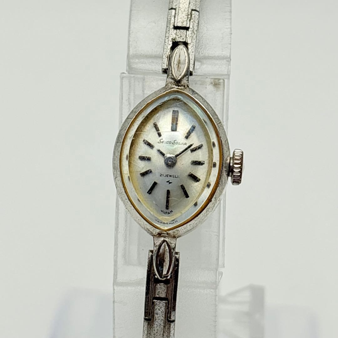 SEIKO Solar-Powered Hand-Winding Watch, 21 Jewels, Ladies’, Rare Item
