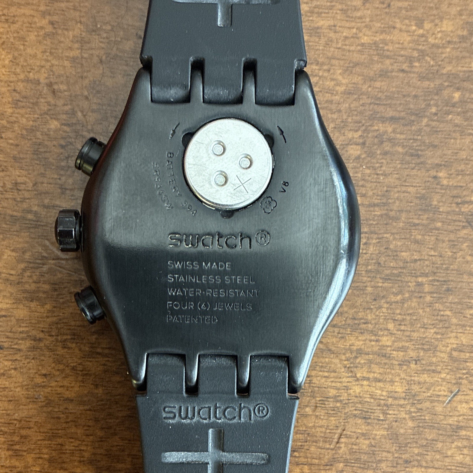 Swatch Swiss Made Chronograph Tachymeter, Crimson Mystique, Rubber Strap Watch
