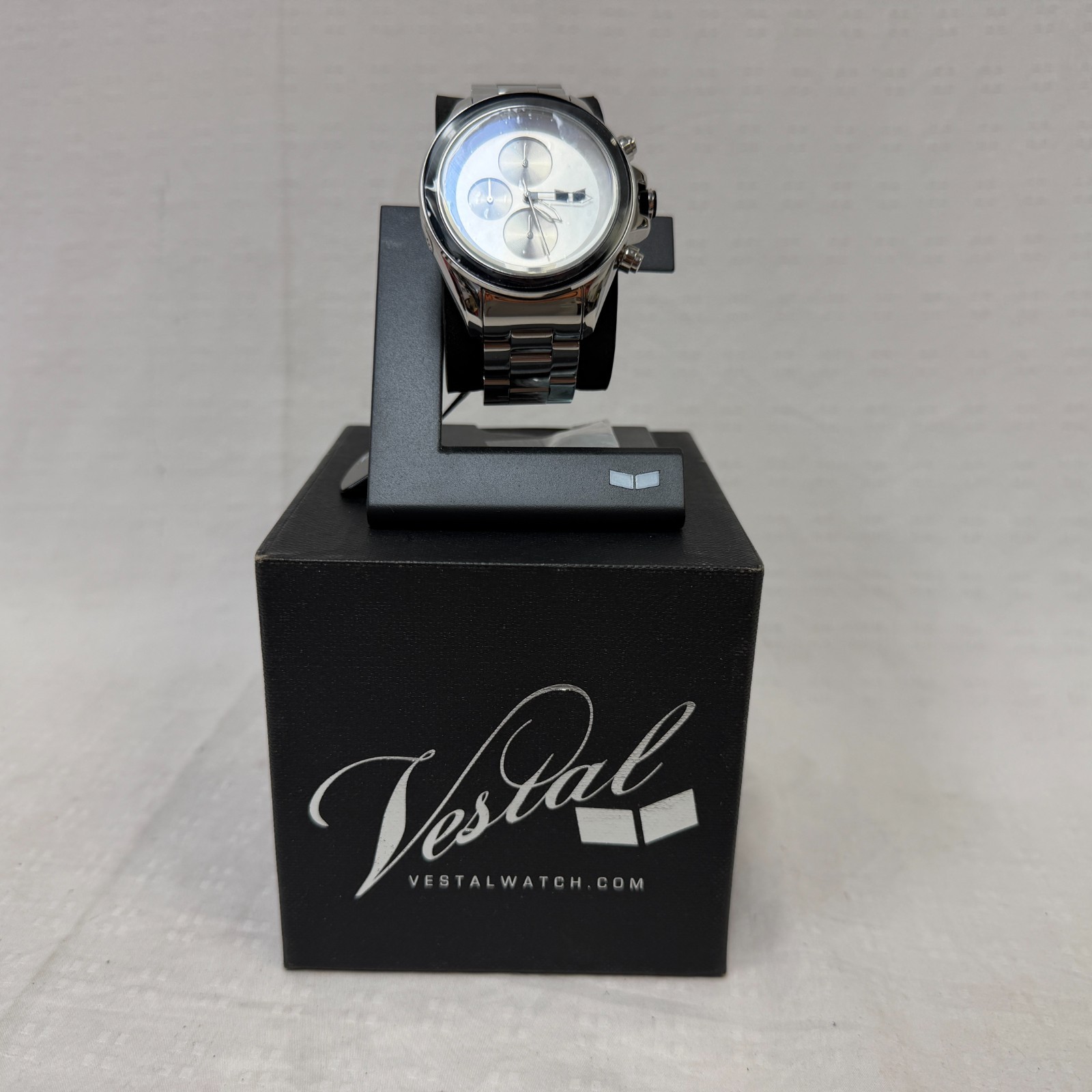 Vestal Adult Men’s ZR2 Chronograph Watch Silver/Polished/Minimalist ZR2001