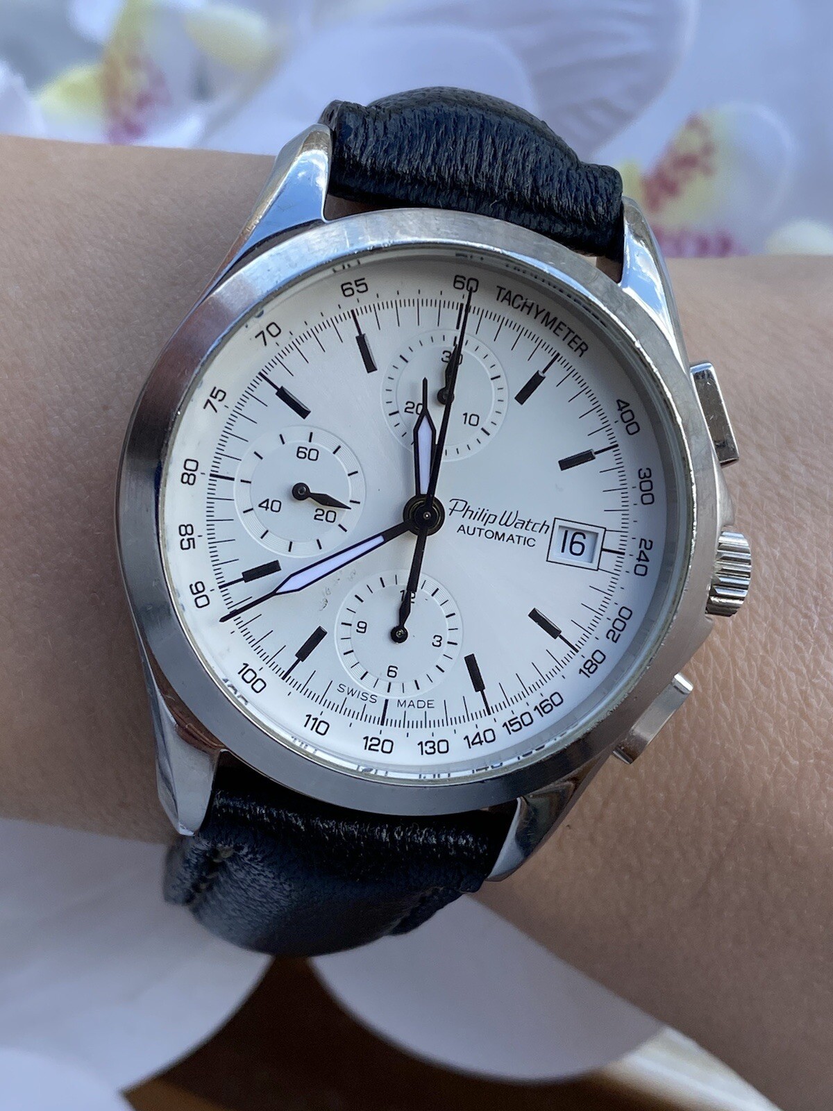 Philip Watch Chronograph Automatic Mens 40mm Swiss Made