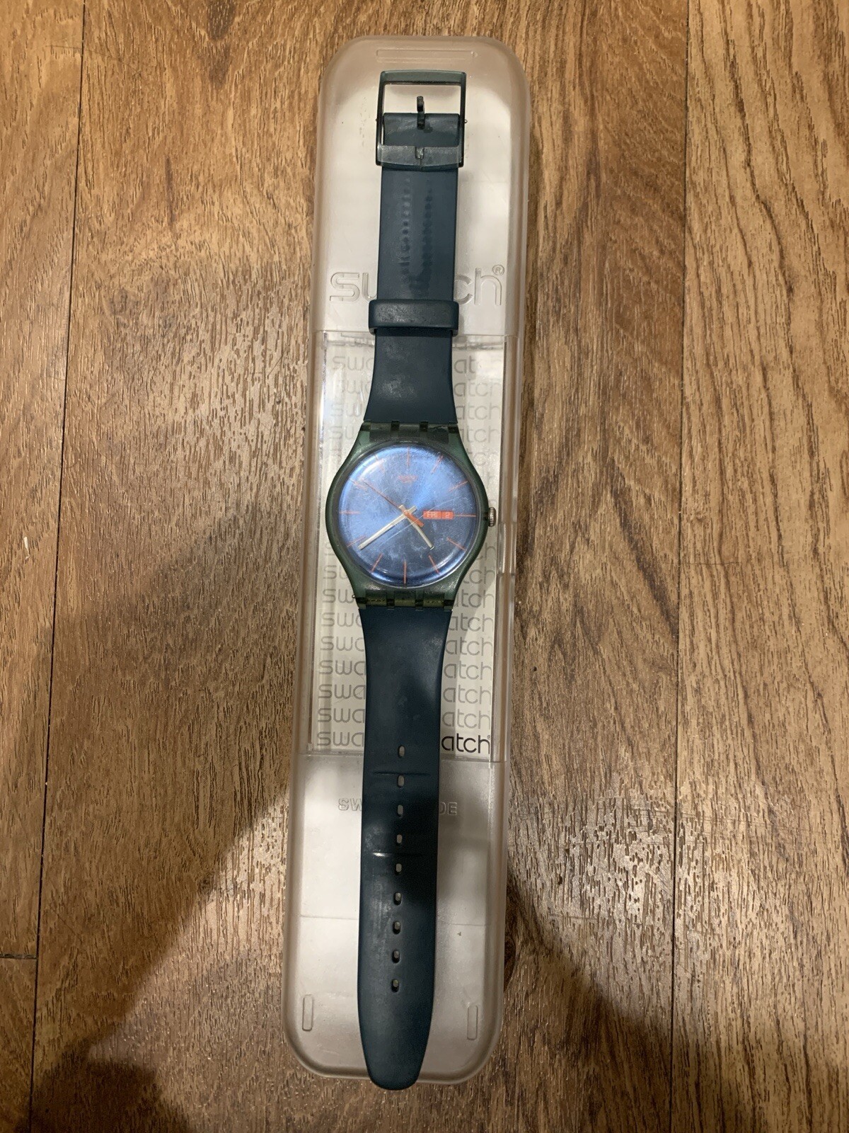 CLEAN – Swatch Watch – Petrol Rebel SUOG701 New Gent 41MM Limited ED. #115