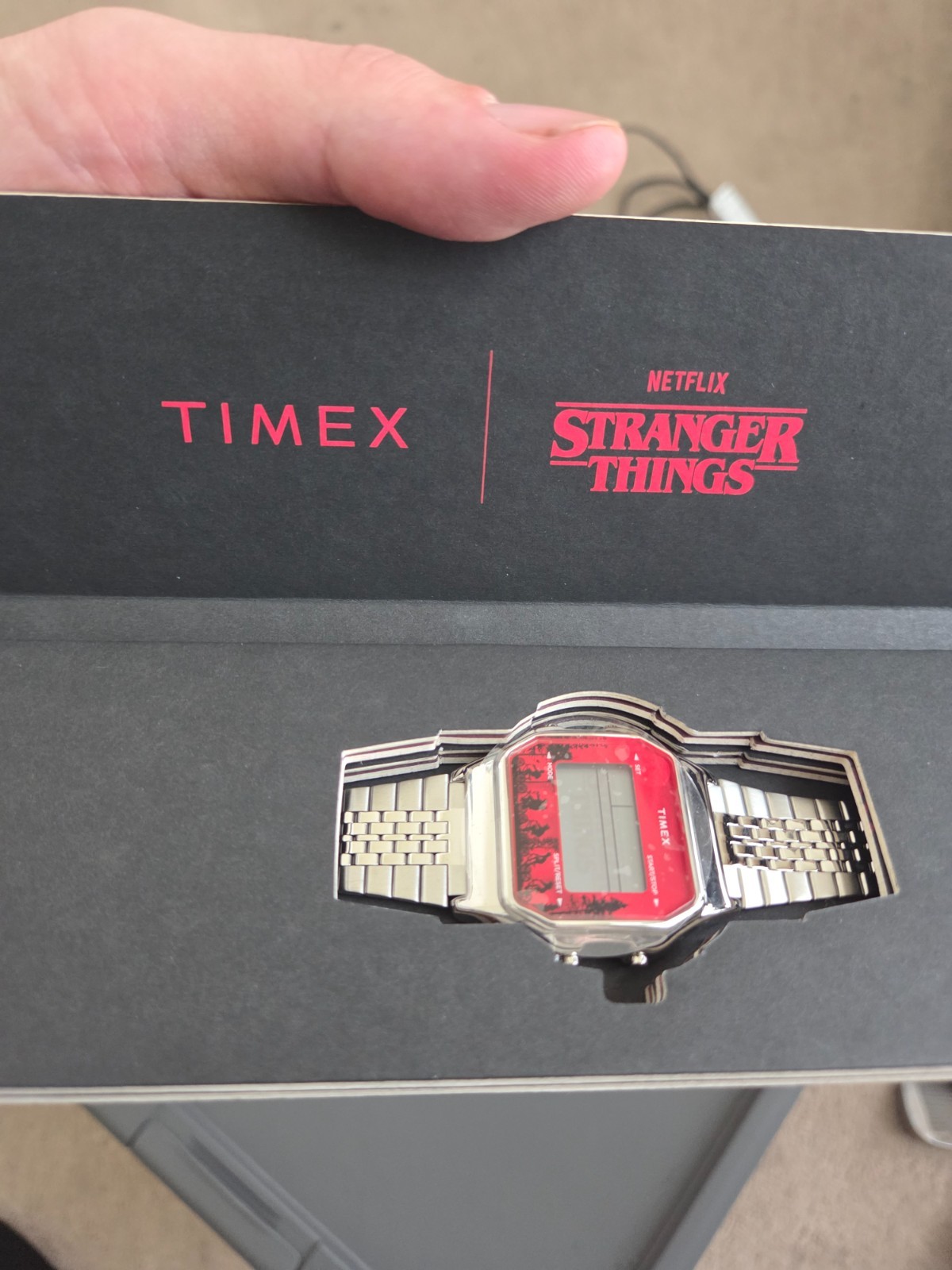 Stranger Things Wrist Watch Timex T80 34mm Stainless Steel Unisex
