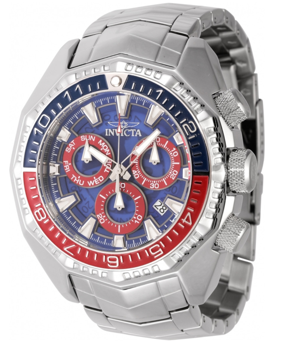 Invicta Akula Kromo Z Men’s 55mm Blue & Red Swiss Chronograph Watch 44296