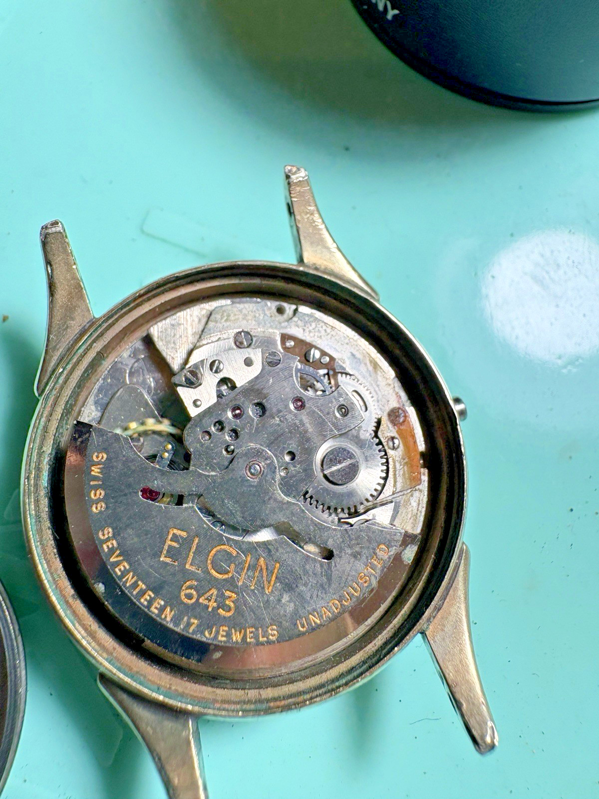 Vintage Elgin Shockmaster Self-Winding 17J 10K RGP Swiss Watch Runs New Crystal