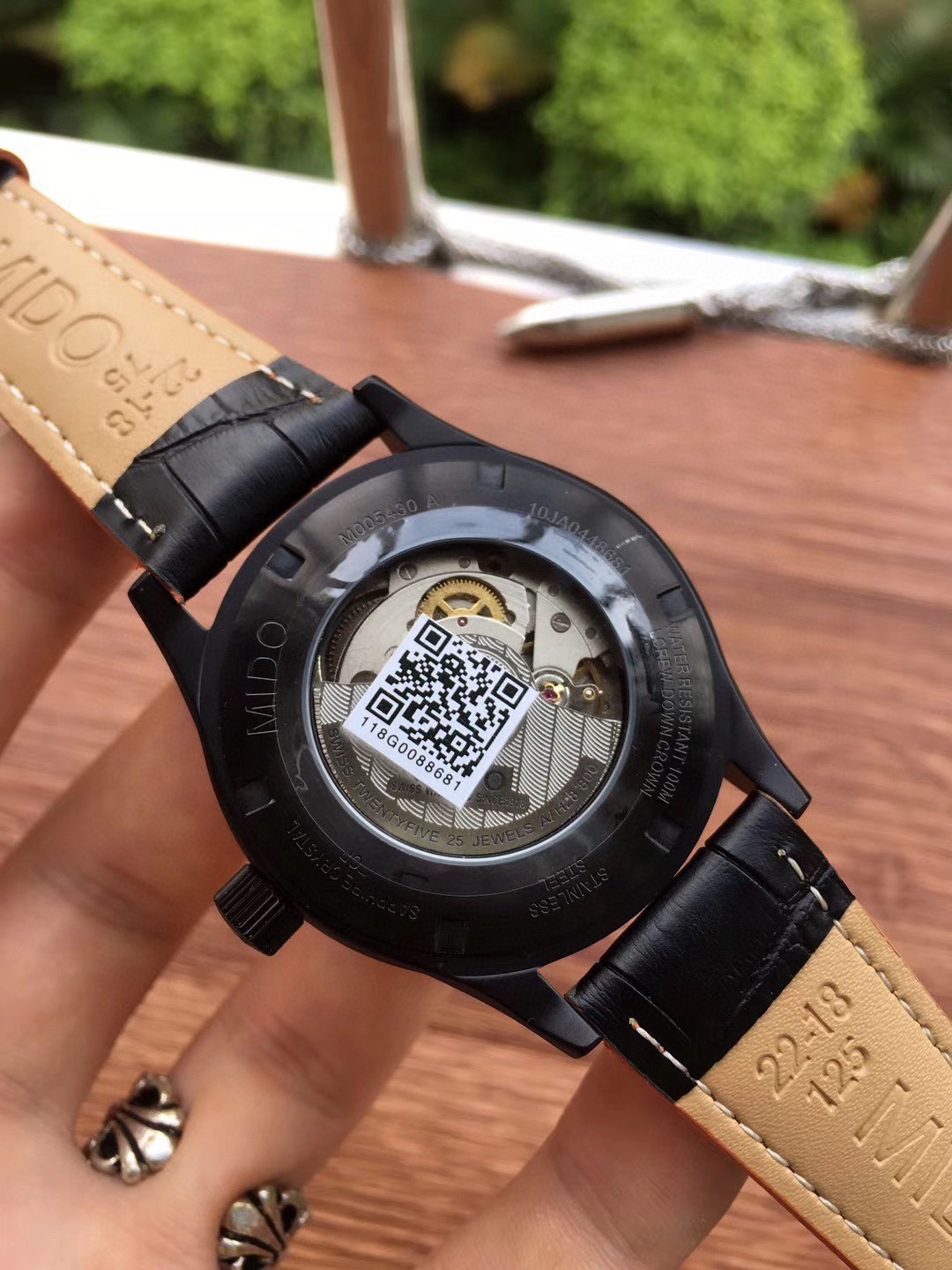 MIDO Multifort Automatic Men Watch Black / Orange 42mm Leather Strap