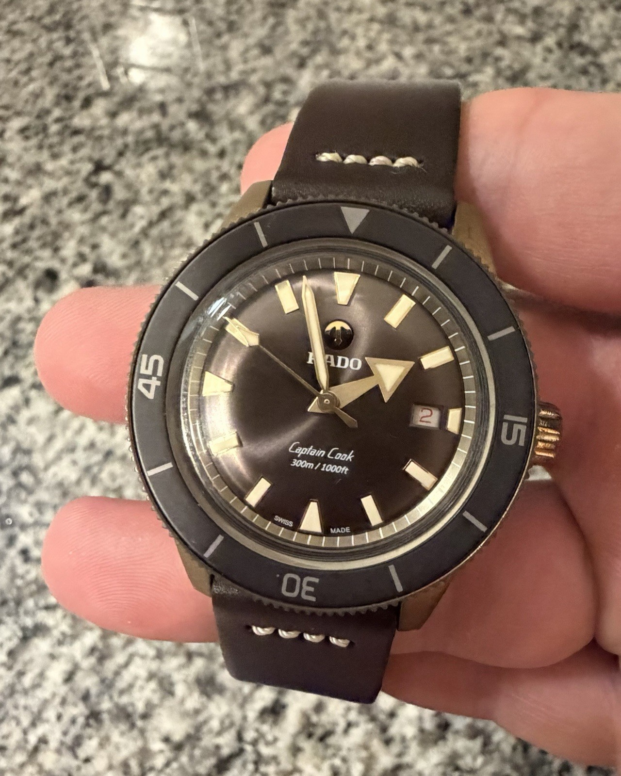 Rado Captain Cook Men’s Automatic Watch Dark Brown Dial – 42mm – Bronze