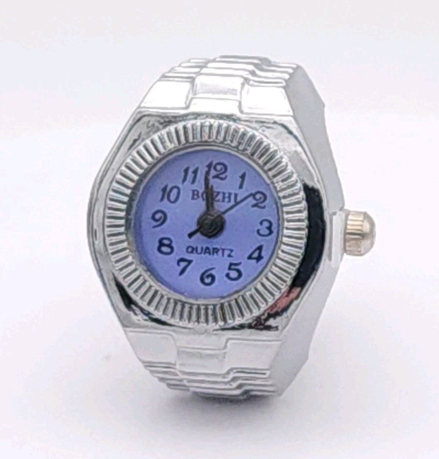 Adjustable Finger Ring Watch Quartz Analog Unisex Ring Watch Multiple Colors