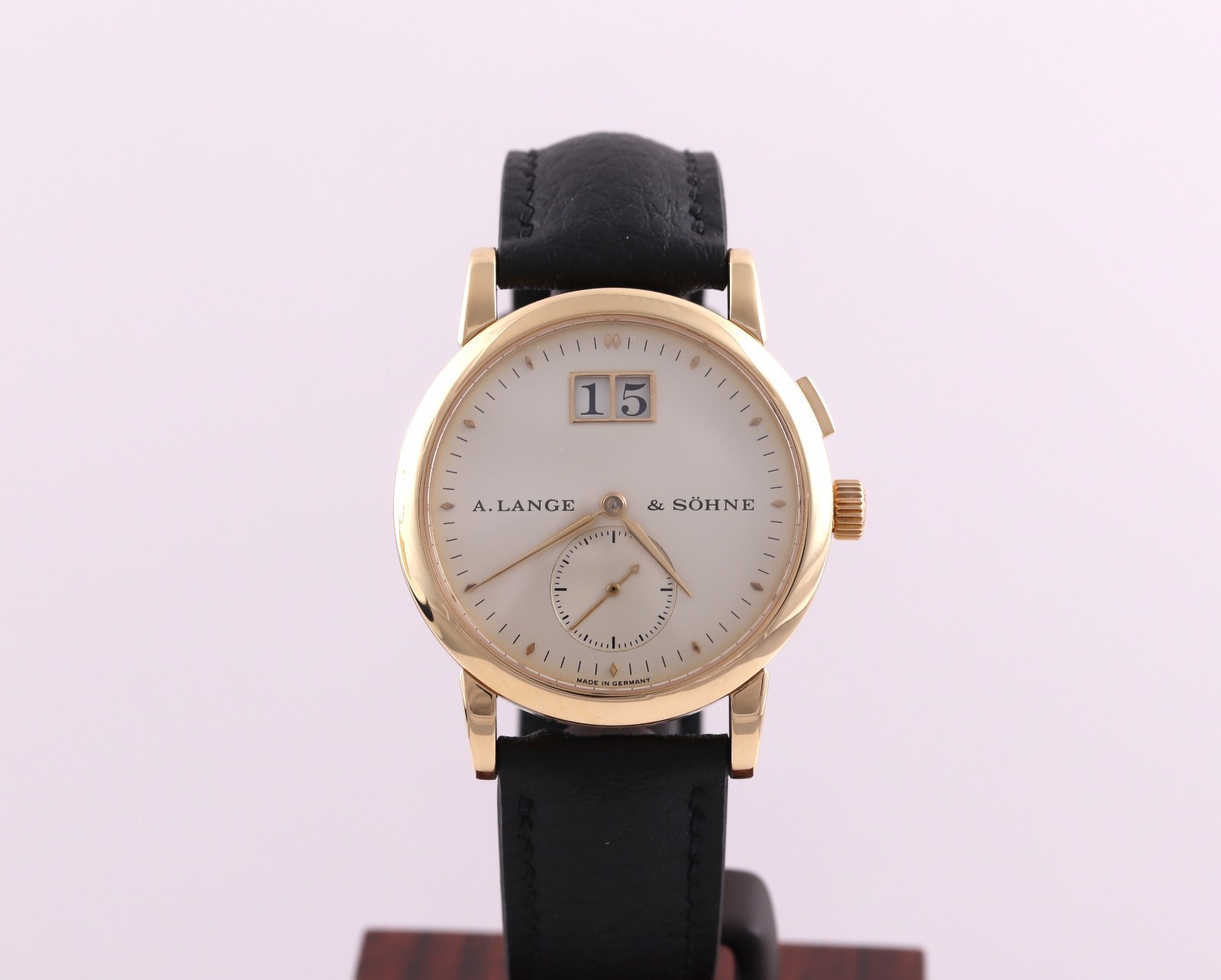 A. Lange & Söhne Saxonia 34mm Yellow Gold Silver Ivory 105.021