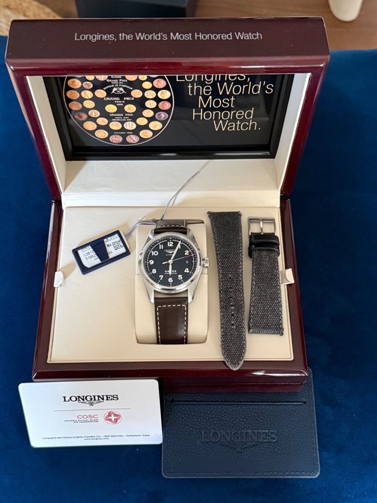 Longines Spirit Auto COSC 40 mm – Black Dial w/Leather Reference: L3.810.4.53.0