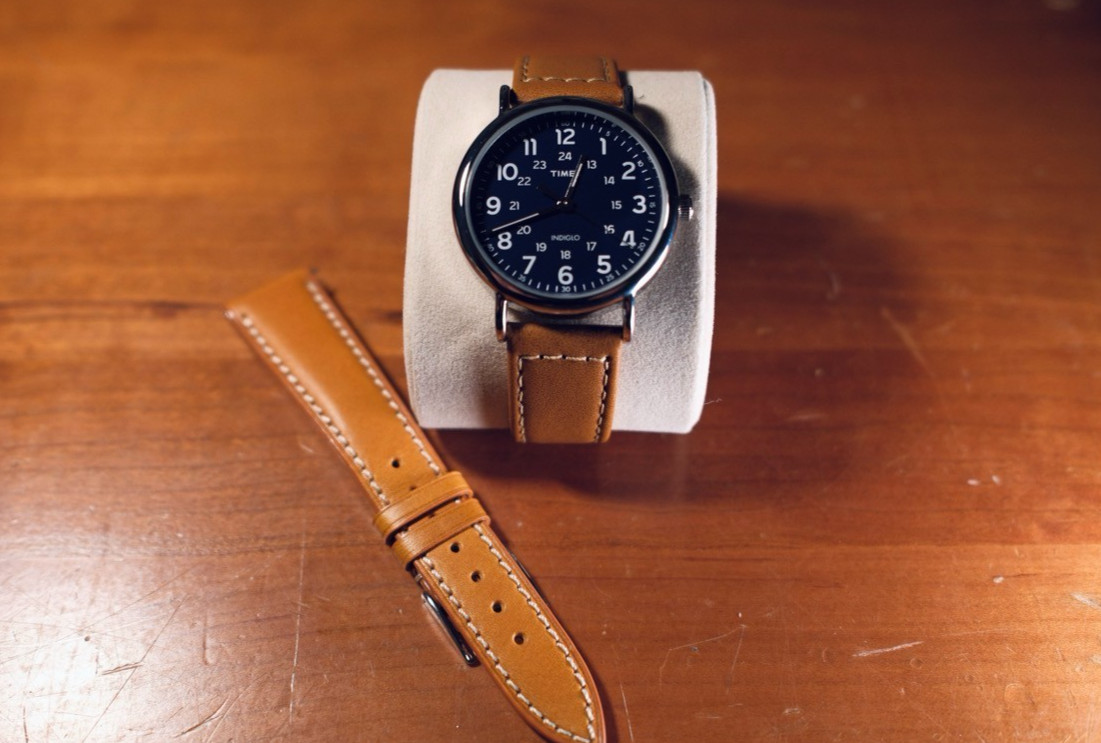 Timex Weekender 40mm Blue Dial with extra Dan Henry strap