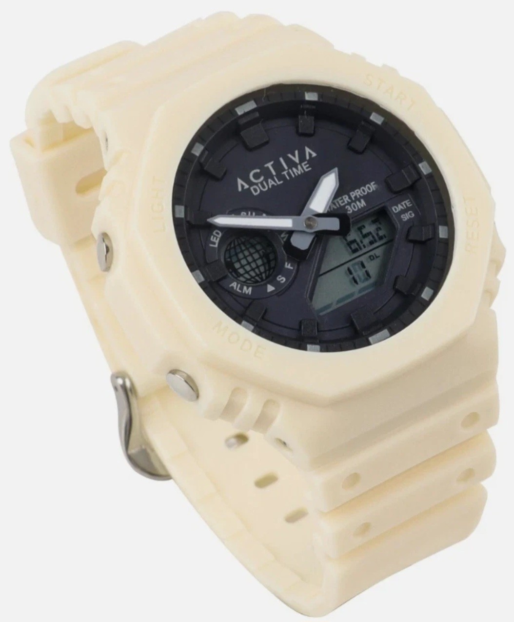 Activa Recon X Invicta Digital Watch – 45.5mm, Cream/off White ACW423-007 – NIB